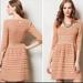 Anthropologie Dresses | Anthro Knitted & Knotted Elodie Striped Sweater Dress Sz.S | Color: Red/Tan | Size: S