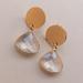 Anthropologie Jewelry | New Gold Plated Clear Stone Earrings | Color: Gold | Size: Os