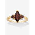 Women's Yellow Gold Over Silver Marquise Cut Red Garnet Ring (1 11/16 cttw.) by PalmBeach Jewelry in Yellow Gold (Size 8)