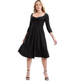Plus Size Women's Sweetheart Swing Dress by June+Vie in Black (Size 26/28)