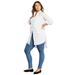 Plus Size Women's Poplin La Vie Max Tunic by June+Vie in White (Size 10/12)