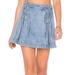 Free People Skirts | Free People Denim Lace Up Jean Skirt | Color: Blue | Size: 4