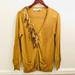 Anthropologie Sweaters | Anthropologie Sparrow Tied Trails Sweater Medium Yellow Cashmere Cardigan | Color: Brown/Yellow | Size: M