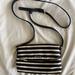 Kate Spade Bags | Kate Spade Black And White Striped Nylon Crossbody Bag With Leather Strap | Color: Black/White | Size: Os