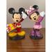 Disney Toys | Disney Mickey Mouse Minnie Roadster Racers Figures Set Of 2 Figures Cake Toppers | Color: Pink/Red | Size: Osb