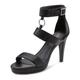 High-Heel-Sandalette LASCANA BELLE AFFAIRE Gr. 39, schwarz Damen Schuhe Schaftsandale Schaftsandaletten