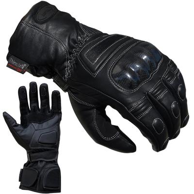 Motorradhandschuhe PROANTI Gr. XL, schwarz, Handschuhe, XL, Obermaterial: 100% Rindsleder. Innenfutter: 100% Polyester, speziell für Regenwetter und den Winter geeignet, aus Leder