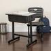 Flash Furniture Goddard Adjustable Height Student Desk & Chair w/ Pedestal Frame Laminate/Metal | 31.5 H x 23.75 W x 17.75 D in | Wayfair