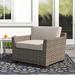 Latitude Run® Monterey Club Chair w/ Cushions Wicker/Rattan in Gray | 25 H x 37 W x 32 D in | Outdoor Furniture | Wayfair