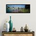 Ebern Designs Panoramic Boat in the Sea Portland, Oregon, 1999 Photographic Print on Canvas in Black/Blue/Green | 24 H x 72 W x 1.5 D in | Wayfair