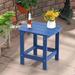 AOOLIMICS Outdoor Adirondack Plastic Wood Side Table for Patio/Deck