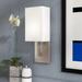 Willa Arlo™ Interiors Lewiston 1 - Light Wall Sconce Metal/Fabric in Gray | 12.25 H x 5 W x 3.875 D in | Wayfair 2AB50A89AE7249FDAF7BECAA47E1DCF3