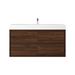 Latitude Run® Moreno 48 Inches Sage Wall Mounted Vanity Base w/ Noble Reinforced Acrylic Top Wood in Brown | 27 H x 48 W x 19.6 D in | Wayfair