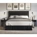 Wade Logan® Aroz King Panel Bed Upholstered/Metal/Polyester in Black | 47.4 H x 42.7 W x 79.7 D in | Wayfair 02C2314EBAA942B6BC6085740235C94A