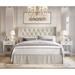 Lark Manor™ Aleily Upholstered Standard 3 Piece Bedroom Set Upholstered in Brown/Gray/White | 50 H x 81.5 W x 85.2 D in | Wayfair