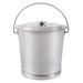 Winston Porter Flosi 2/3.7 Gallon Stainless Steel Bucket w/ Lid Metal in Gray | 11.81 H x 11.81 W x 11.81 D in | Wayfair