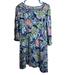 Lilly Pulitzer Dresses | Lilly Pulitzer Dress Womens Xs Edna Swing Shift Waterfall Hem Blue Floral | Color: Blue | Size: Xs