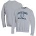 Men's Champion Gray Notre Dame Fighting Irish Softball Icon Crewneck Pullover Sweatshirt