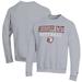 Men's Champion Gray Mississippi State Bulldogs Softball Stack Pullover Crewneck Sweatshirt