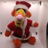 Disney Toys | Disney Store 12” Holiday Tigger Plush Winnie Pooh Christmas Santa Outfit Winter | Color: Orange/Red | Size: Osbb