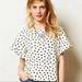 Anthropologie Tops | Anthropologie Postmark Top White Polka Dot Size Small | Color: Black/White | Size: S