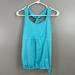 Athleta Tops | Athleta Small Blue Workout Top Gathered Hem | Color: Blue | Size: S