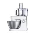 Kenwood MultiOne KHH326WH Küchenmaschine, 4,3 l Edelstahl Schüssel, 1000 Watt, inkl. 3-teiligem Patisserie-Set, Zerkleinerer, Glas-Mixaufsatz, Zitruspresse, Fleischwolf, Entsafter & Spritzschutz, weiß