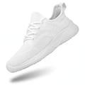 Lumeiy Damen Walking Fashion Schuhe -Slip On Weiß Sneakers weibliche Fußabdrücke, komfortable Tennisschuhe, Sportschuhe, Fitnessstudio, 39 EU
