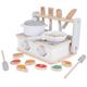 Angelia Children's Wooden Portable Mini Kitchen Play House Gas Cooker Toys Children's Cooking and Cooking Set Simulation Tableware