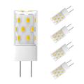 GY6.35 LED Bulb 5W Equivalent to 50W Bi-pin Base Halogen Bulb, AC/DC 12V Daylight White 6000K for Pendant Light, Chandelier, Desk Light, Accent Lights, Landscape Lighting, Non-Dimmable (4 Pack)