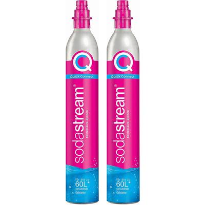 Set mit 2 co2-gasflaschen 60 l schnellanschluss für vergaser Sodastream 2 x cylindre quick connect
