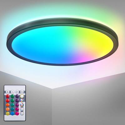 Led Deckenleuchte Panel Dimmbar rgb Farbwechsel Deckenlampe indirektes Licht 15W - B.k.licht