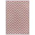 NORTHRUGS In- und Outdoor Teppich Palma 120x170cm - Wendeteppich Wetterfest Modernes Design Zick-Zack Muster Teppich für Balkon Terrasse Garten Wintergarten Wohnzimmerteppich Wasserfest in Cayenne