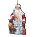 Set of 2 Santa Honey Bear Wooden Christmas Ornaments 5.5"