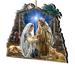 Set of 2 Nativity Glory to God Wooden Christmas Ornaments 5.5"