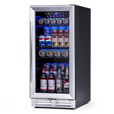 Gymax 15 Inch Beverage Cooler Refrigerator 100 Can Built-in