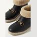 Gucci Shoes | Gucci Boots Fria Horsebit Leather Ankle Boots With Shearling Trim | Color: Black | Size: It 40.5