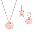 Kate Spade Jewelry | Kate Spade Imagination Pig Necklace Earrings Matching Set | Color: Pink | Size: Os