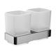 Emco Loft 52500100 Double (Satin Crystal Glass, Chrome, Toothbrush Holder), Normal