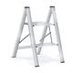 Nestling 2 Step Ladder Aluminum, Lightweight Folding Ladder 2 Step with Wide Anti-Slip Pedal, 330 Lbs Capacity Household Office Portable Stepladder, Silver