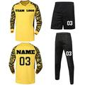 Soccer Goalkeeper Kit Uniform, Personalize Goalkeeper Jersey Goalkeeper Pants with Name + Number + Logo, Padded Chest and Knee Design Anti-collision Protection, Soccer Jersey Gift