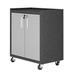 "Fortress Textured Metal 31.5"" Garage Mobile Cabinet with 2 Adjustable Shelves in Grey - Manhattan Comfort 65-3GMCC"