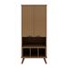 Hampton 26.77 Display Cabinet 6 Shelves and Solid Wood Legs in Maple Cream - Manhattan Comfort 65-14PMC5