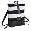 HolyFreedom Roll-Top Striped Sac à dos, noir-blanc, taille M 11-20l 21-30l