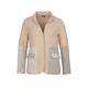 Clark Ross Alpaka-Colourblock-Blazer, 38 - Creme/Ecru/Grau, Damen, aus Wolle