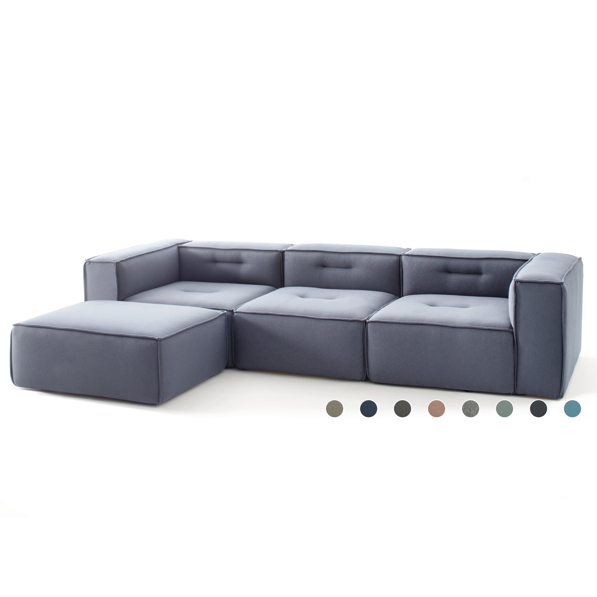 Sitting Bull »numberONE« 3-Sitzer + Hocker PG3 MICHELANGELO 619 graublau