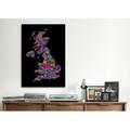 East Urban Home Great Britain UK City Map by Michael Tompsett Graphic Art on Canvas in Black & Purple Canvas/Metal in Black/Gray | Wayfair