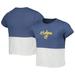 Girls Youth League Collegiate Wear Navy/White Michigan Wolverines Colorblocked T-Shirt