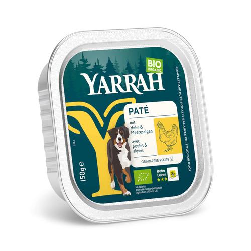 24x150g Pâté, poulet, algues marines sans céréales Yarrah - Nourriture pour chien