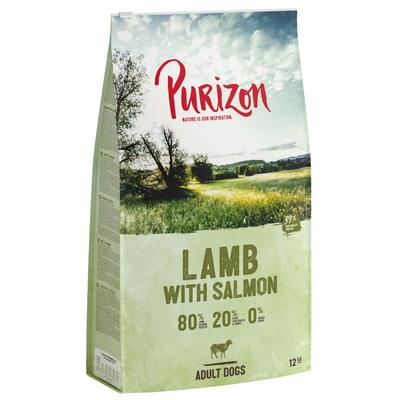 12kg Purizon sans céréales Adult agneau, saumon - Croquettes pour chien